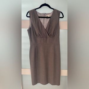 Banana Republic faux wrap dress grey size 10 tall